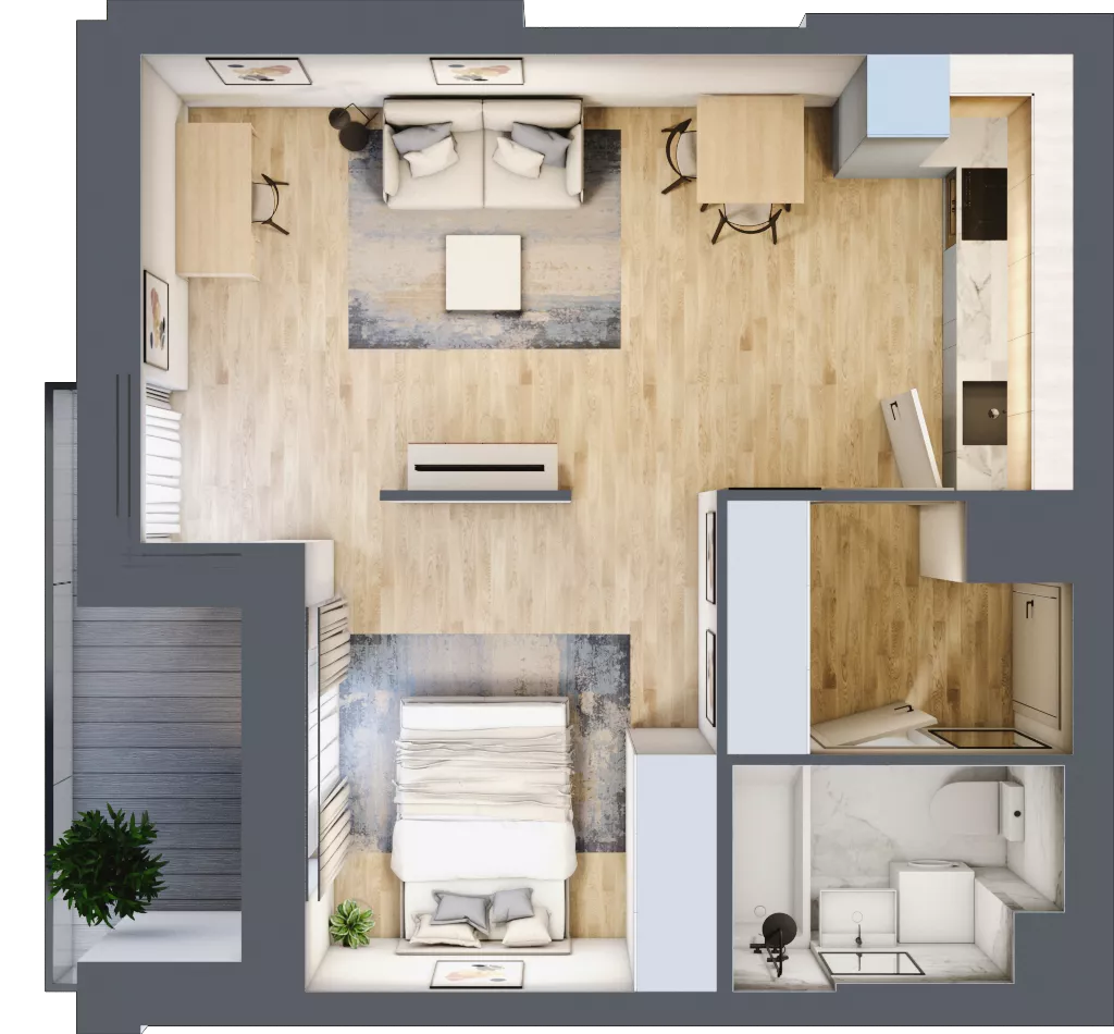 1 pokój, mieszkanie 40,06 m², piętro 2, oferta nr 43, Przemysłowa 10, Lublin, Stare Miasto, Stare Miasto, ul. Przemysłowa 10