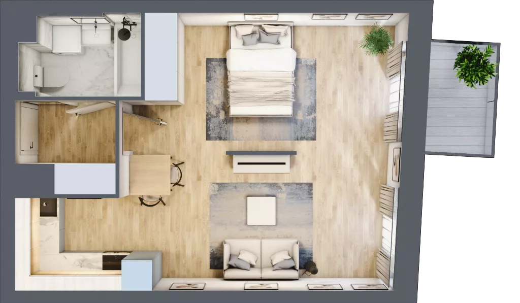 1 pokój, mieszkanie 39,36 m², piętro 2, oferta nr 46, Przemysłowa 10, Lublin, Stare Miasto, Stare Miasto, ul. Przemysłowa 10