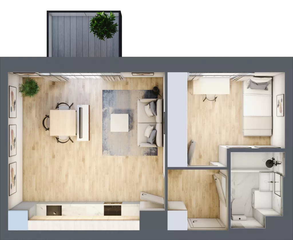 2 pokoje, mieszkanie 38,02 m², piętro 2, oferta nr 50, Przemysłowa 10, Lublin, Stare Miasto, Stare Miasto, ul. Przemysłowa 10