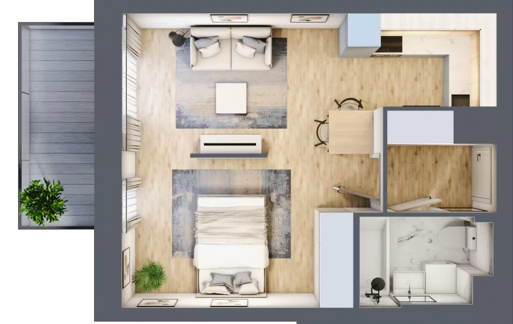 1 pokój, mieszkanie 33,94 m², piętro 2, oferta nr 53, Przemysłowa 10, Lublin, Stare Miasto, Stare Miasto, ul. Przemysłowa 10