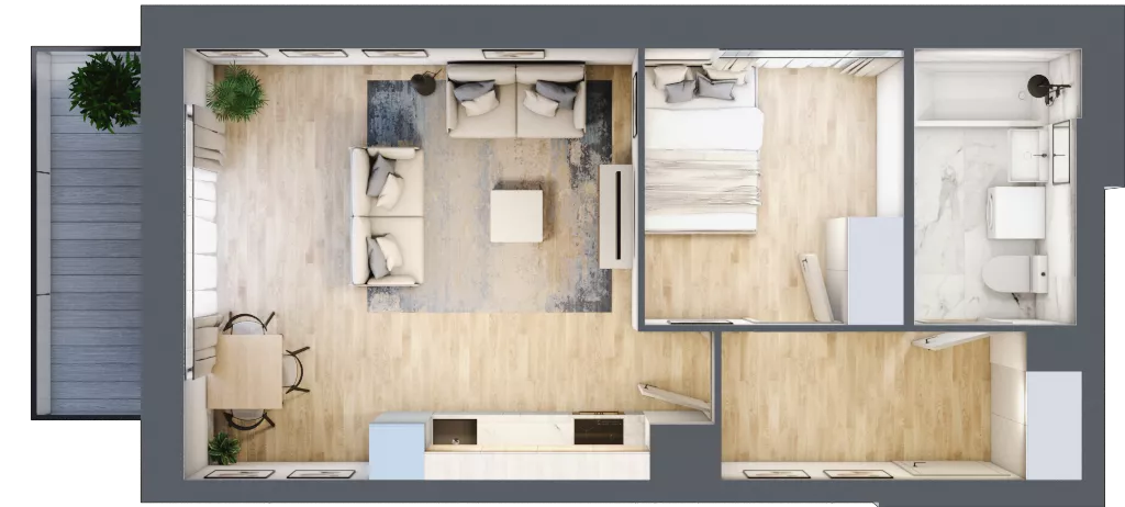 2 pokoje, mieszkanie 42,70 m², piętro 2, oferta nr 54, Przemysłowa 10, Lublin, Stare Miasto, Stare Miasto, ul. Przemysłowa 10