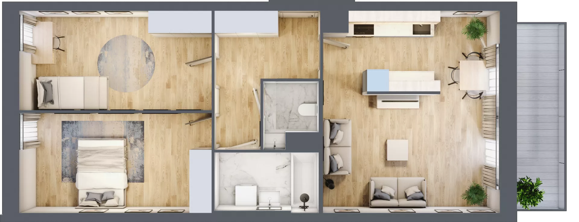 3 pokoje, mieszkanie 67,90 m², piętro 3, oferta nr 59, Przemysłowa 10, Lublin, Stare Miasto, Stare Miasto, ul. Przemysłowa 10