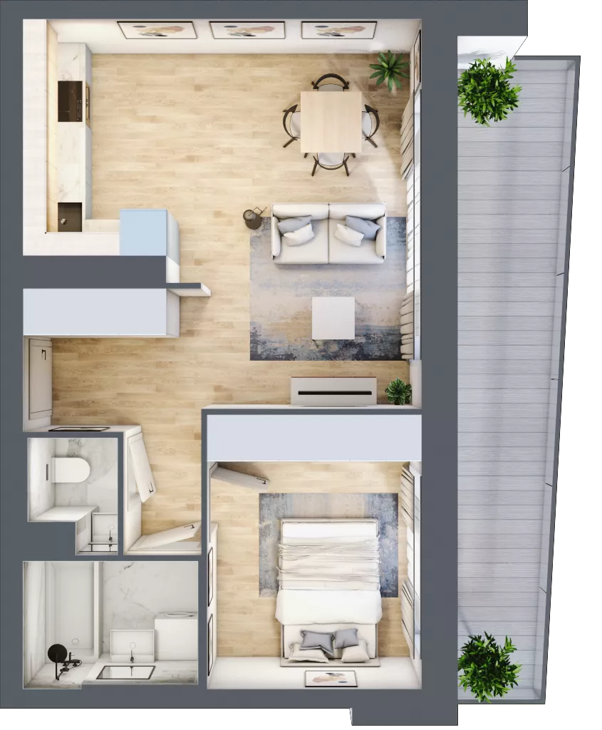 2 pokoje, mieszkanie 40,40 m², piętro 3, oferta nr 61, Przemysłowa 10, Lublin, Stare Miasto, Stare Miasto, ul. Przemysłowa 10
