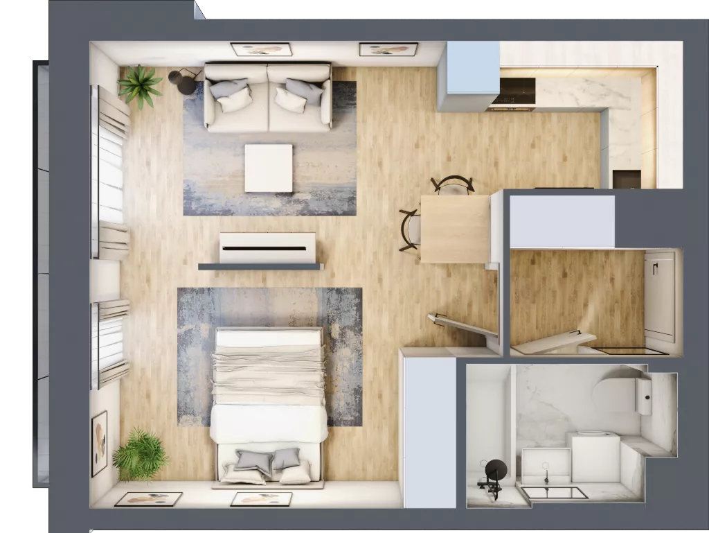 1 pokój, mieszkanie 33,94 m², piętro 3, oferta nr 63, Przemysłowa 10, Lublin, Stare Miasto, Stare Miasto, ul. Przemysłowa 10