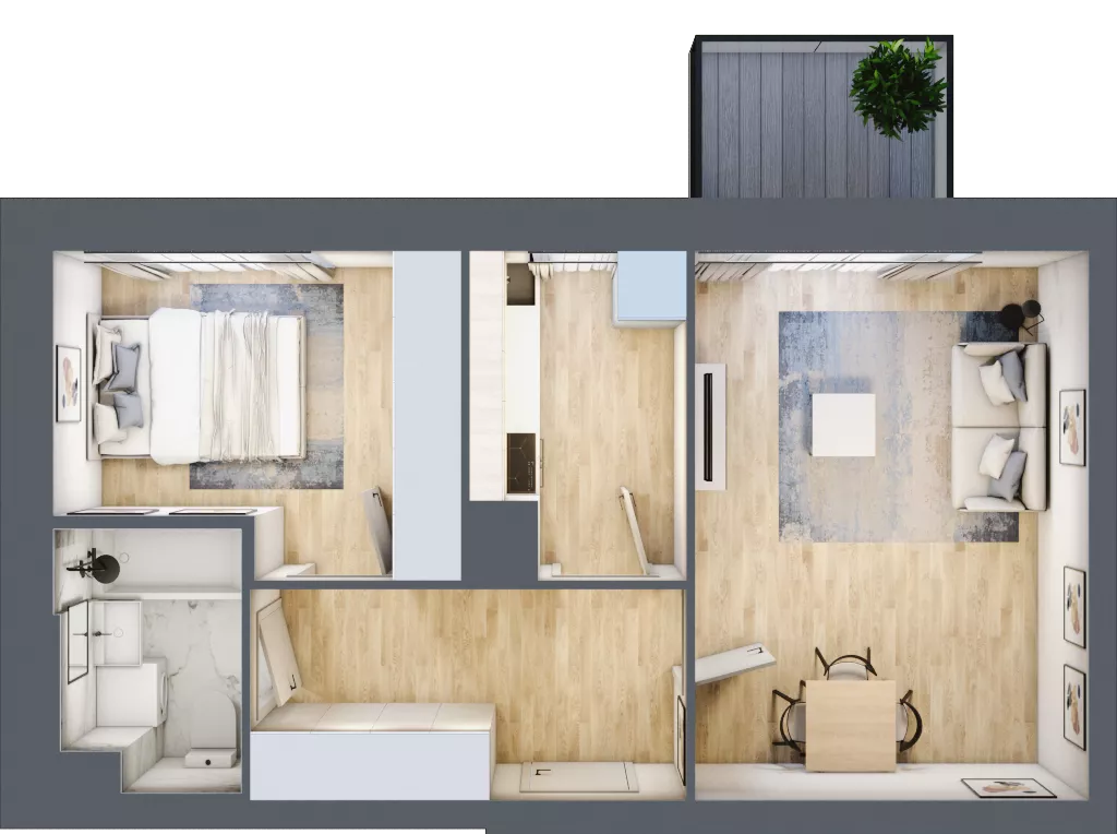 2 pokoje, mieszkanie 40,69 m², piętro 3, oferta nr 69, Przemysłowa 10, Lublin, Stare Miasto, Stare Miasto, ul. Przemysłowa 10