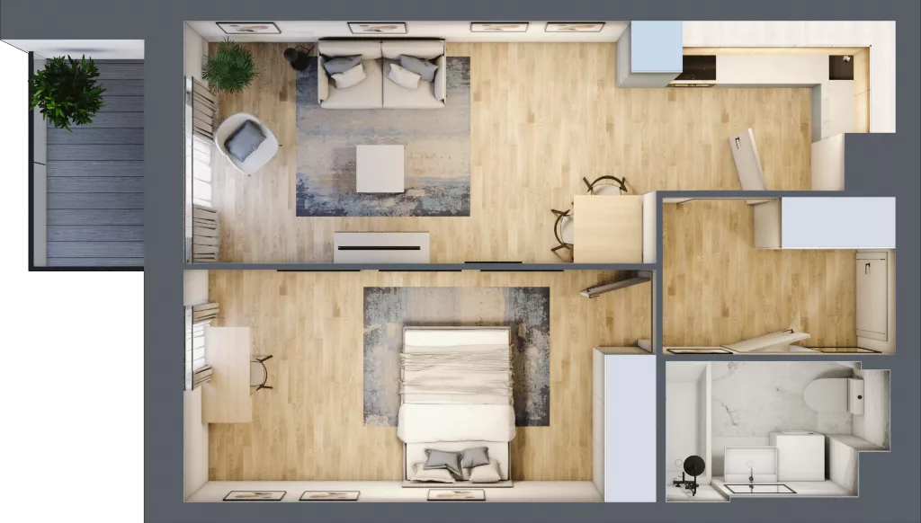 2 pokoje, mieszkanie 44,19 m², piętro 3, oferta nr 73, Przemysłowa 10, Lublin, Stare Miasto, Stare Miasto, ul. Przemysłowa 10