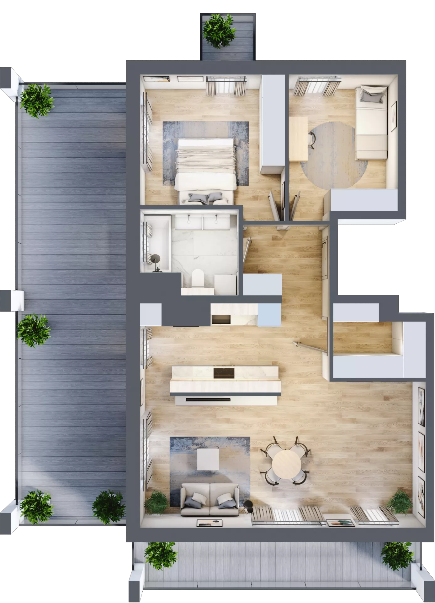 4 pokoje, mieszkanie 78,30 m², piętro 6, oferta nr 86, Osiedle Panorama, Lublin, Kośminek, Majdanek, ul. Garbarska 18A/18B 