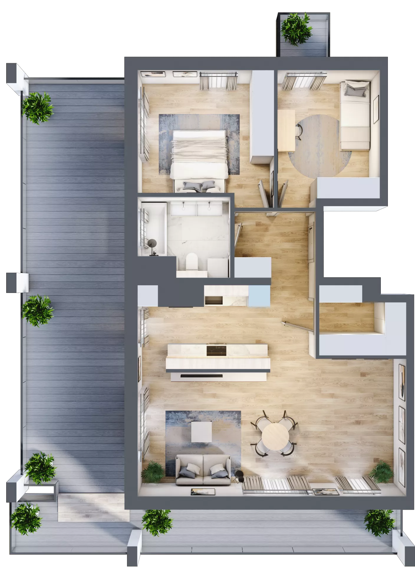4 pokoje, mieszkanie 78,32 m², piętro 5, oferta nr 83, Osiedle Panorama, Lublin, Kośminek, Majdanek, ul. Garbarska 18A/18B 