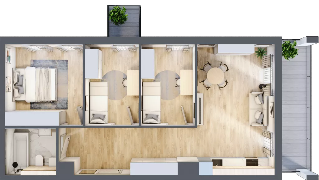 4 pokoje, mieszkanie 68,00 m², piętro 6, oferta nr 30, Osiedle Panorama, Lublin, Kośminek, Majdanek, ul. Garbarska 18A/18B 