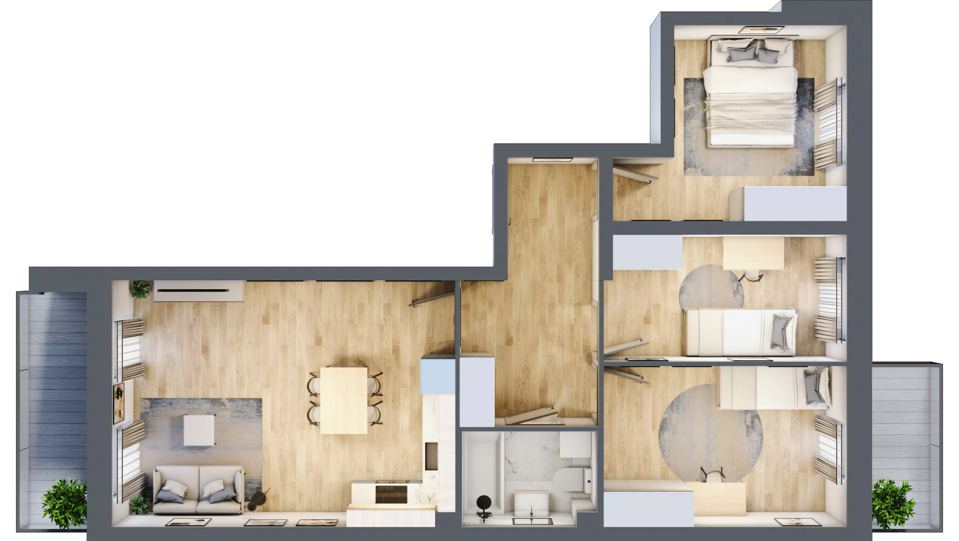 4 pokoje, mieszkanie 69,38 m², piętro 2, oferta nr LM.10, Osiedle Centrum Park, Legnica, ul. Mickiewicza 44/45