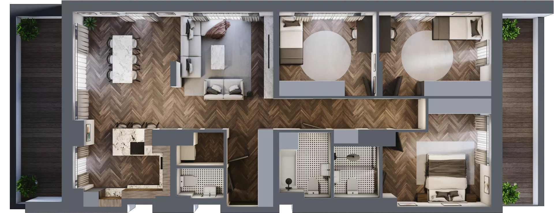 4 pokoje, mieszkanie 114,92 m², piętro 5, oferta nr C 5.1, Melody Loft, Łódź, Śródmieście, Śródmieście-Wschód, ul. Pomorska 72/74