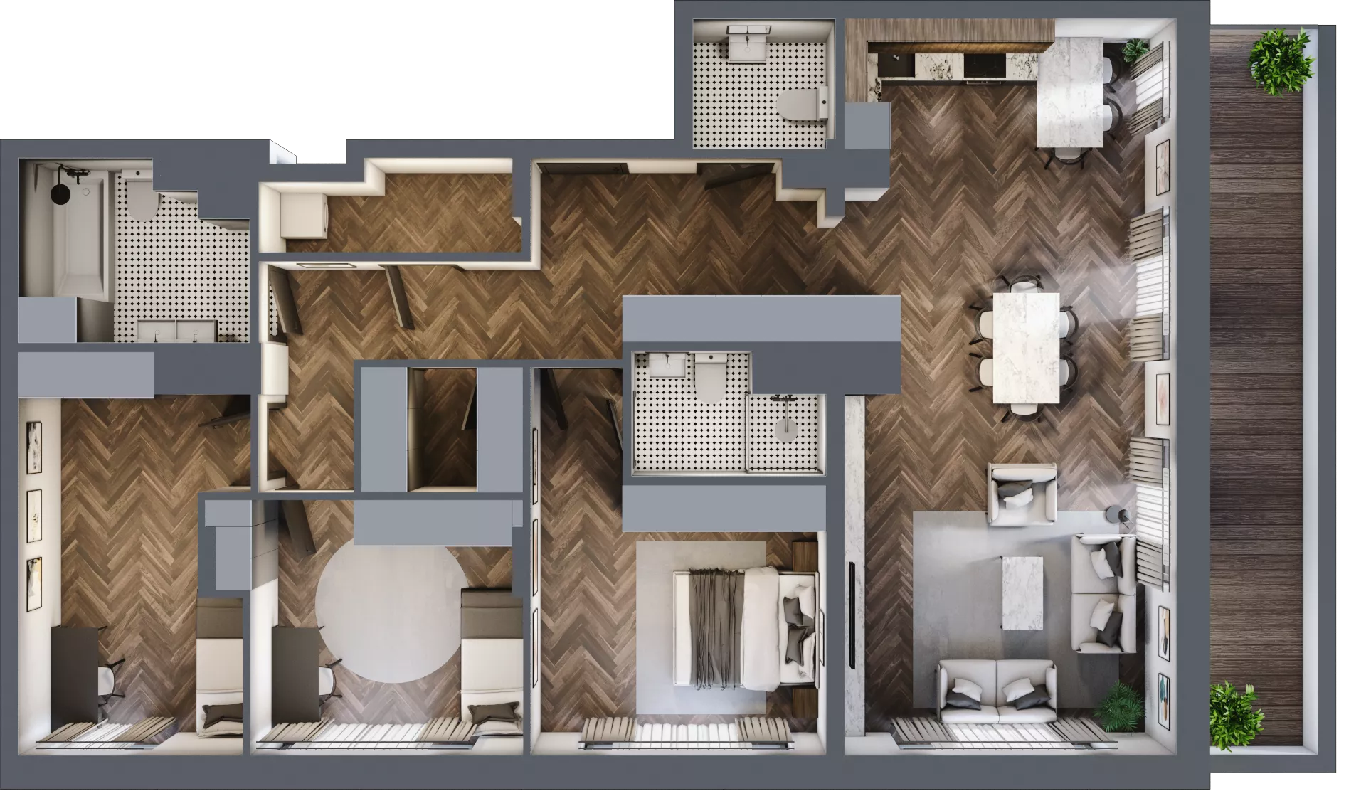 4 pokoje, mieszkanie 115,65 m², piętro 5, oferta nr C 5.2, Melody Loft, Łódź, Śródmieście, Śródmieście-Wschód, ul. Pomorska 72/74