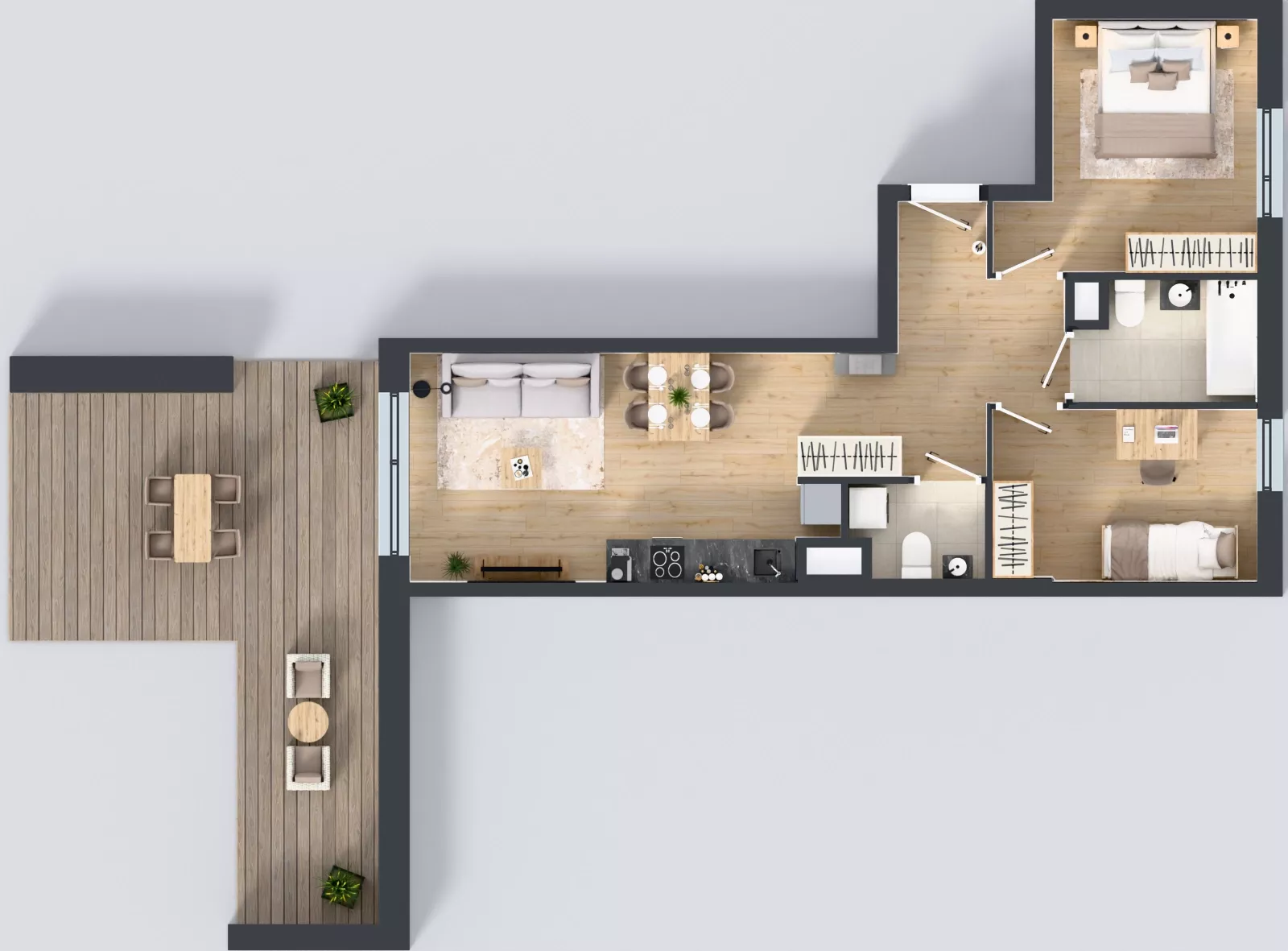 3 pokoje, mieszkanie 59,41 m², piętro 1, oferta nr MA061, ale!KEN, Warszawa, Ursynów, Ursynów Centrum, ul. Indiry Gandhi 7