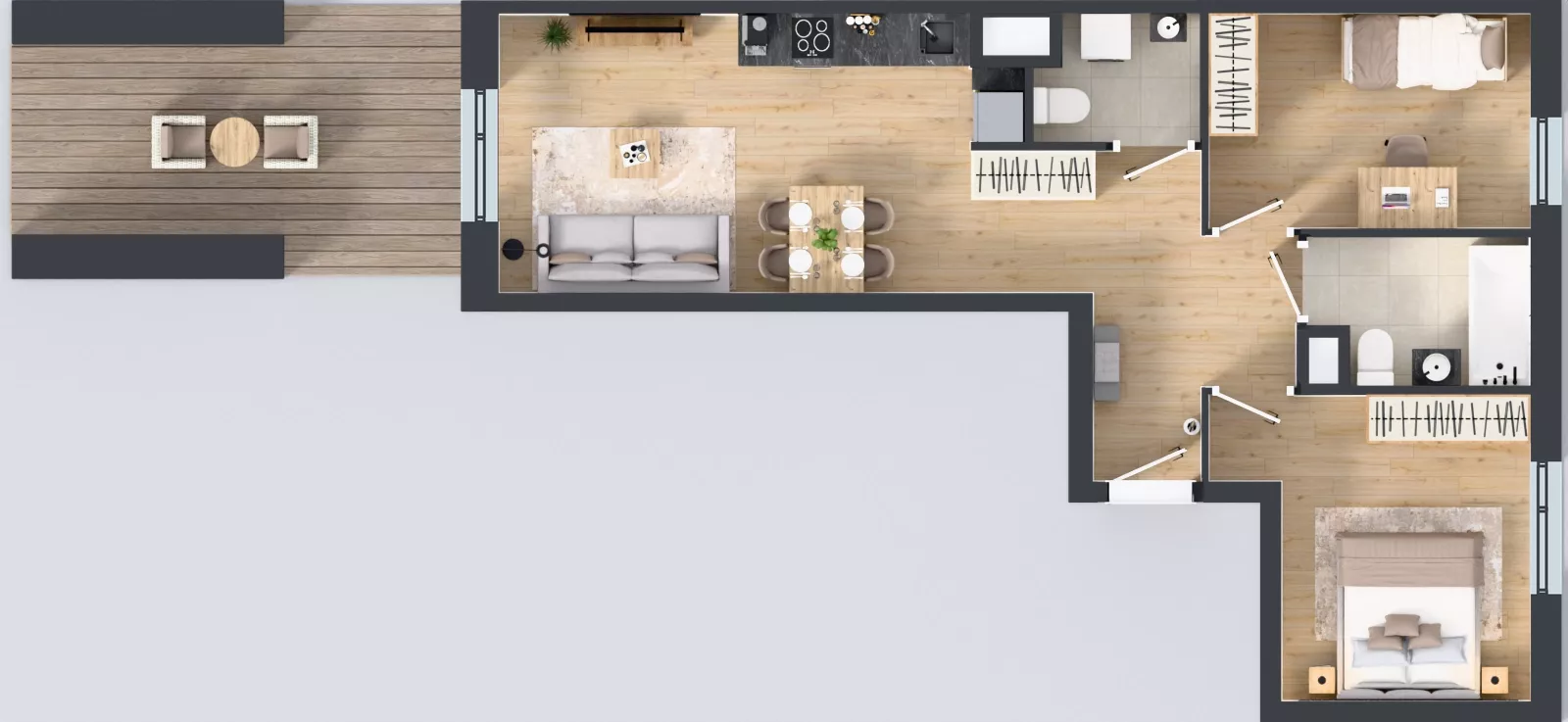3 pokoje, mieszkanie 59,70 m², piętro 1, oferta nr MA065, ale!KEN, Warszawa, Ursynów, Ursynów Centrum, ul. Indiry Gandhi 7