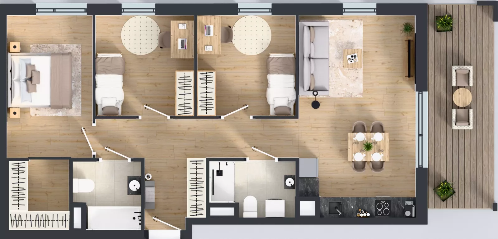 4 pokoje, mieszkanie 80,45 m², piętro 1, oferta nr MA088, ale!KEN, Warszawa, Ursynów, Ursynów Centrum, ul. Indiry Gandhi 7