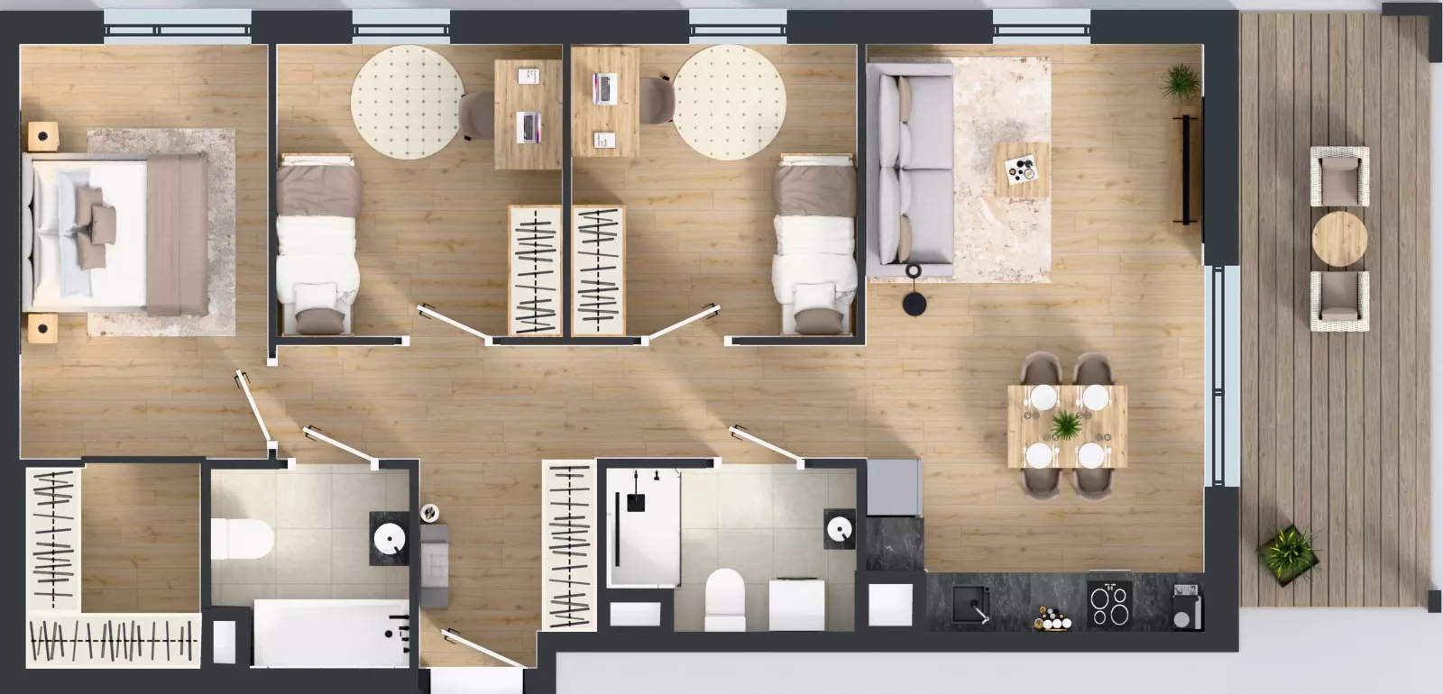 4 pokoje, mieszkanie 80,62 m², piętro 2, oferta nr MA094, ale!KEN, Warszawa, Ursynów, Ursynów Centrum, ul. Indiry Gandhi 7