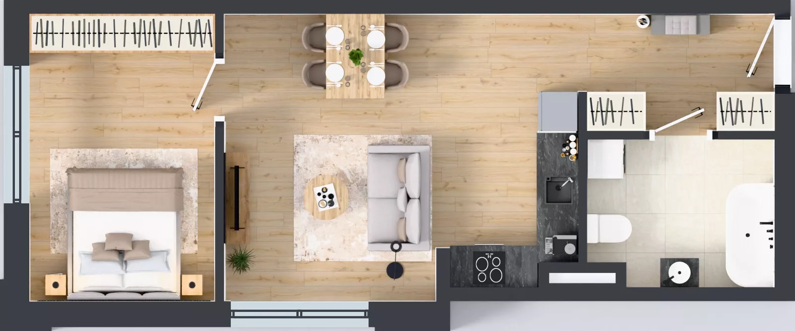 2 pokoje, lokal inwestycyjny 47,46 m², piętro 3, oferta nr M231, Museo, Gdańsk, Śródmieście, ul. Żabi Kruk 14