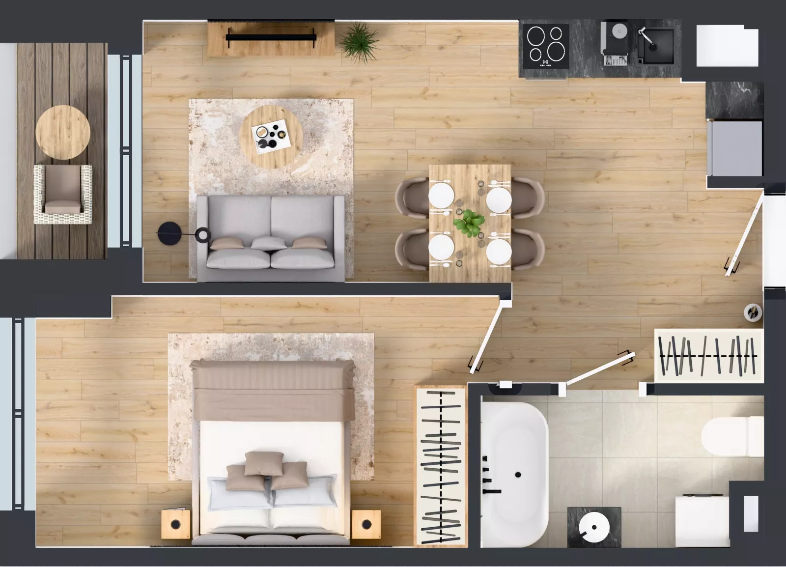 2 pokoje, lokal inwestycyjny 40,45 m², piętro 3, oferta nr M234, Museo, Gdańsk, Śródmieście, ul. Żabi Kruk 14