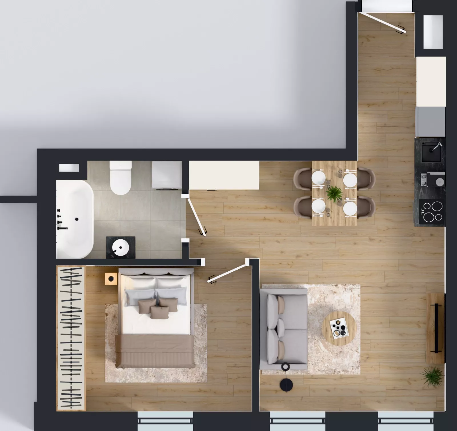 2 pokoje, lokal inwestycyjny 42,36 m², piętro 3, oferta nr M236, Museo, Gdańsk, Śródmieście, ul. Żabi Kruk 14