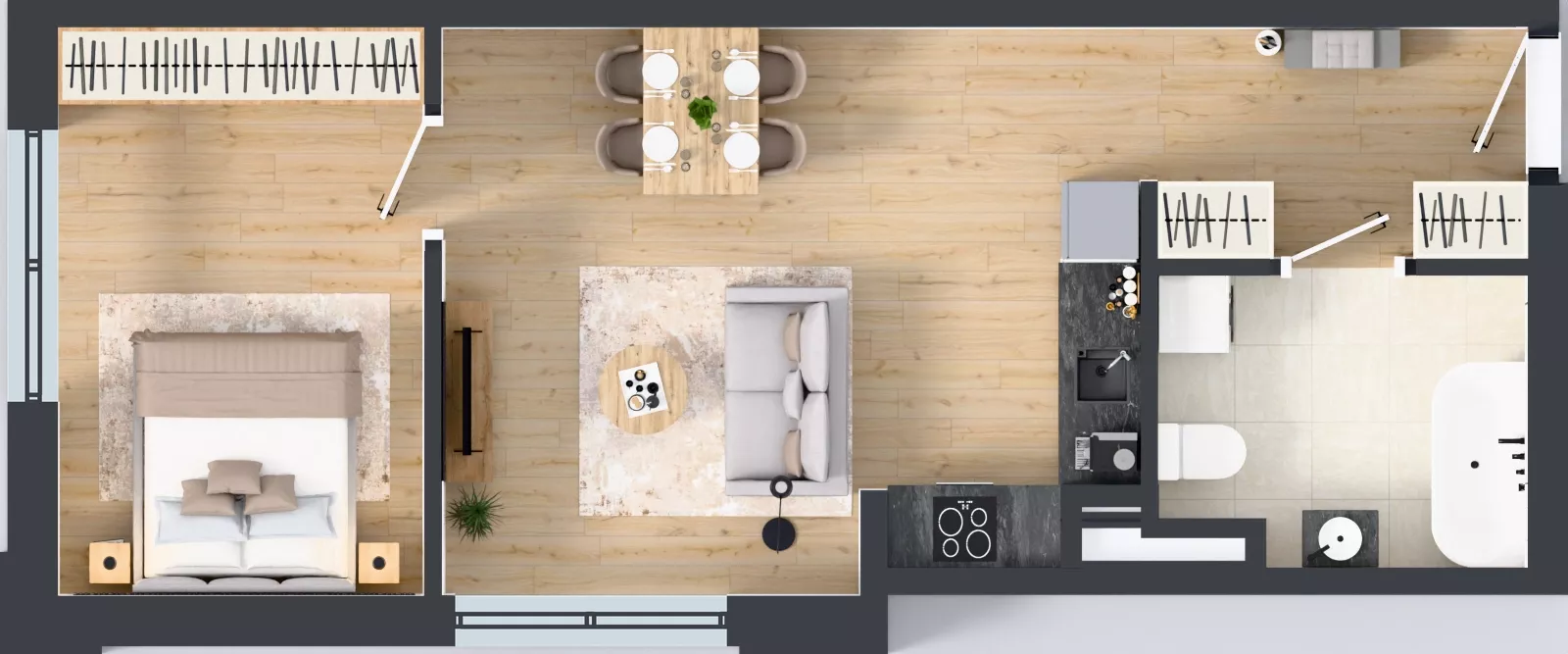 2 pokoje, lokal inwestycyjny 47,21 m², piętro 4, oferta nr M331, Museo, Gdańsk, Śródmieście, ul. Żabi Kruk 14