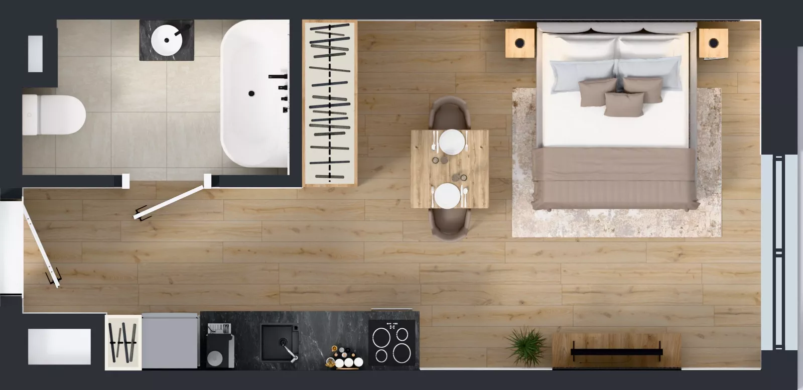 1 pokój, lokal inwestycyjny 28,83 m², piętro 5, oferta nr M404, Museo, Gdańsk, Śródmieście, ul. Żabi Kruk 14