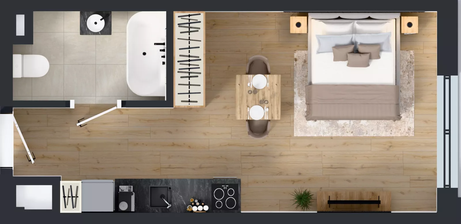 1 pokój, lokal inwestycyjny 28,81 m², piętro 5, oferta nr M406, Museo, Gdańsk, Śródmieście, ul. Żabi Kruk 14