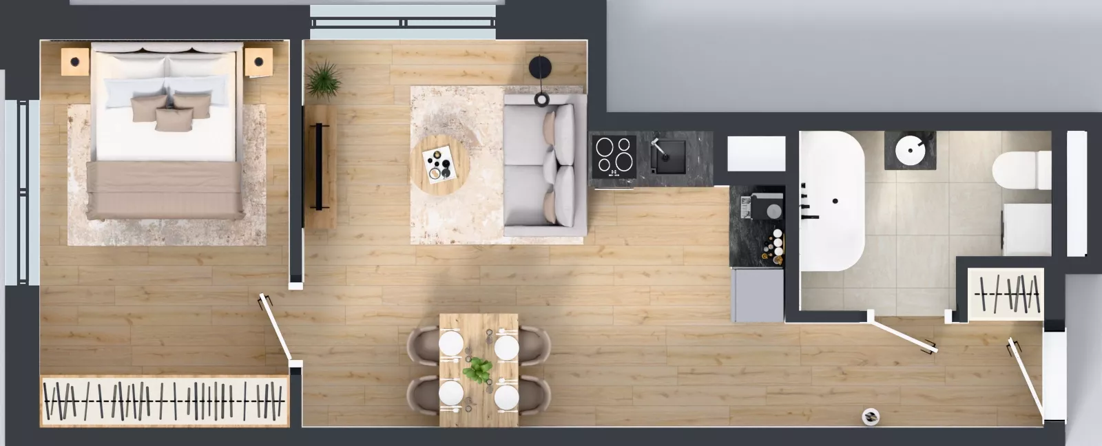 2 pokoje, lokal inwestycyjny 43,39 m², piętro 5, oferta nr M432, Museo, Gdańsk, Śródmieście, ul. Żabi Kruk 14