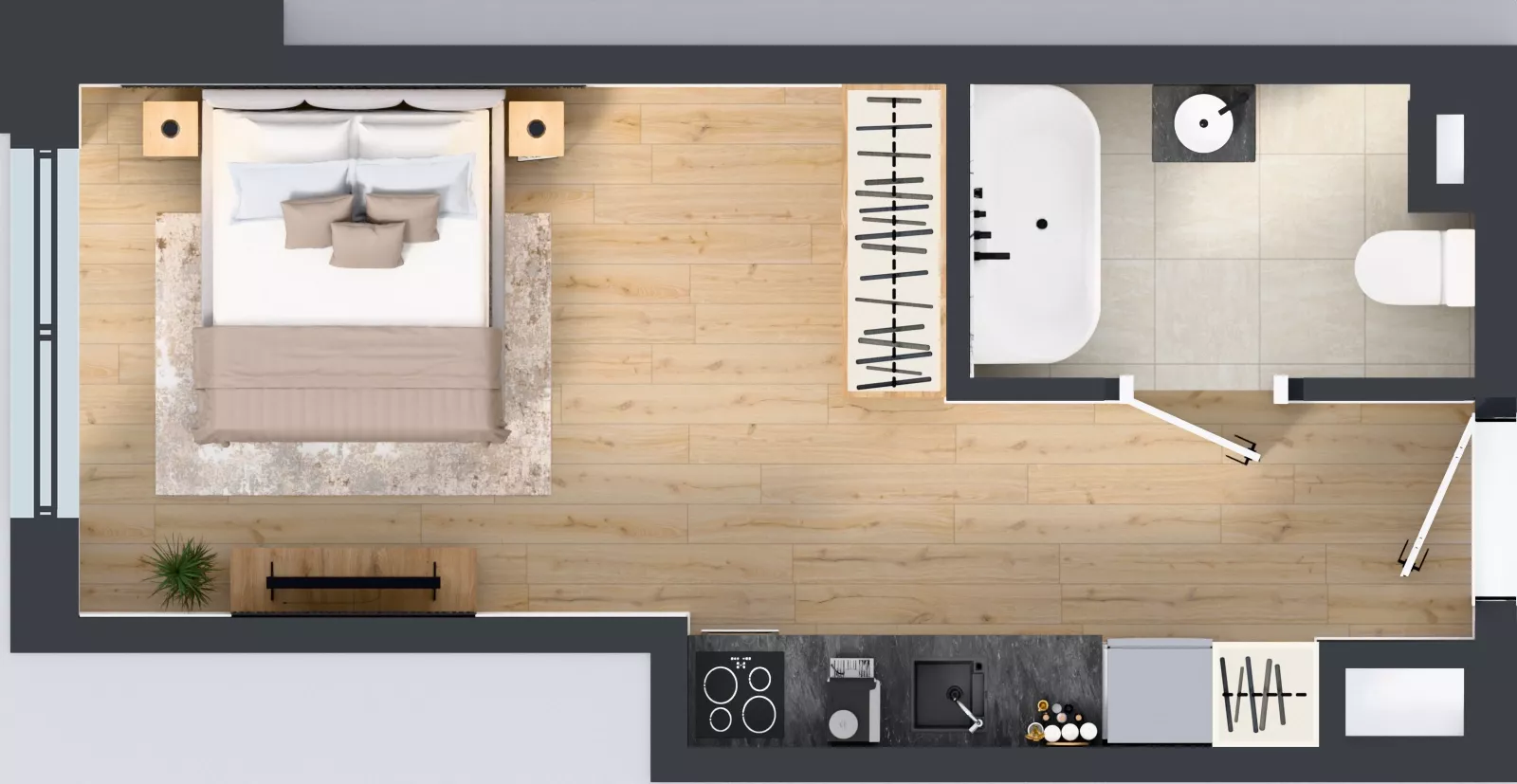 1 pokój, lokal inwestycyjny 26,26 m², piętro 6, oferta nr M525, Museo, Gdańsk, Śródmieście, ul. Żabi Kruk 14