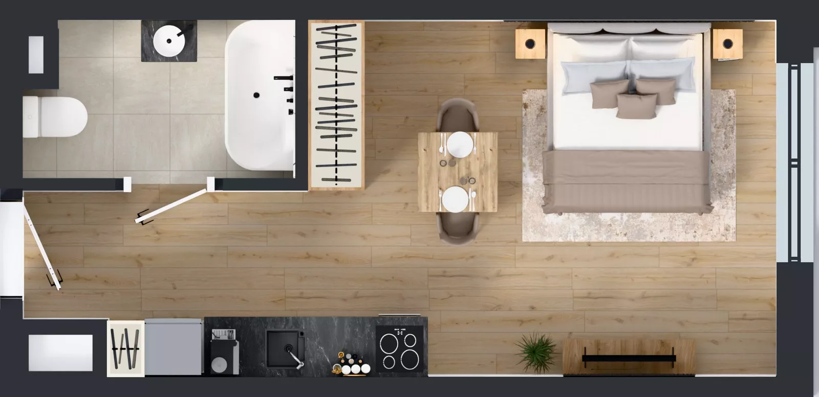 1 pokój, lokal inwestycyjny 28,83 m², piętro 7, oferta nr M616, Museo, Gdańsk, Śródmieście, ul. Żabi Kruk 14