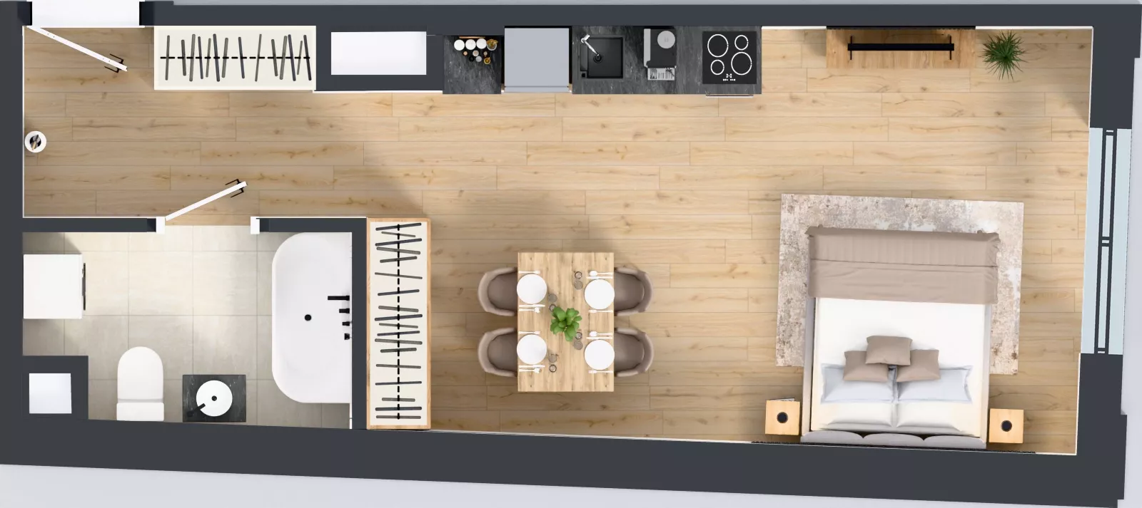 1 pokój, lokal inwestycyjny 36,31 m², piętro 7, oferta nr M622, Museo, Gdańsk, Śródmieście, ul. Żabi Kruk 14