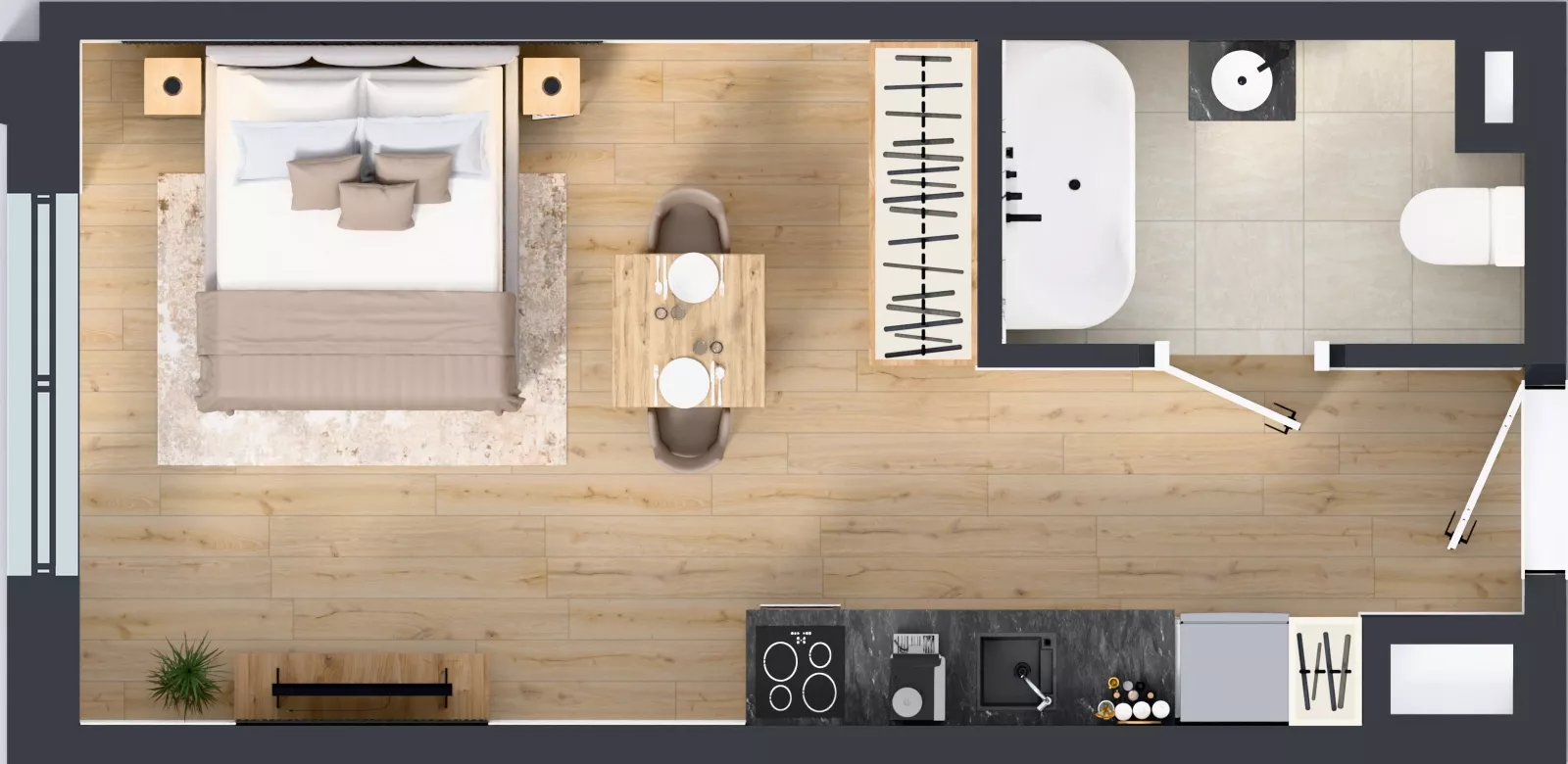 1 pokój, lokal inwestycyjny 28,88 m², piętro 7, oferta nr M630, Museo, Gdańsk, Śródmieście, ul. Żabi Kruk 14