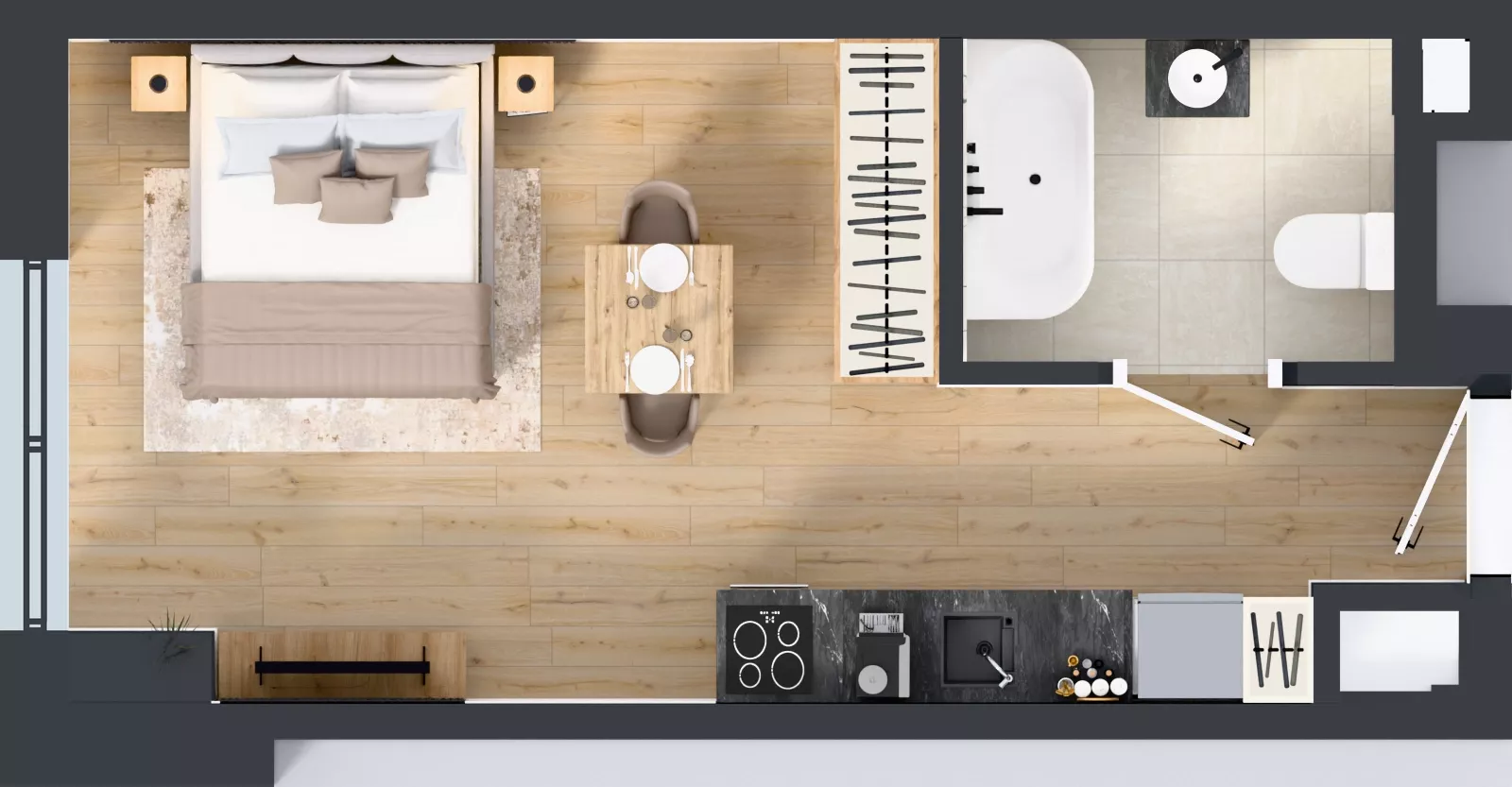 1 pokój, lokal inwestycyjny 28,22 m², piętro 7, oferta nr M635, Museo, Gdańsk, Śródmieście, ul. Żabi Kruk 14