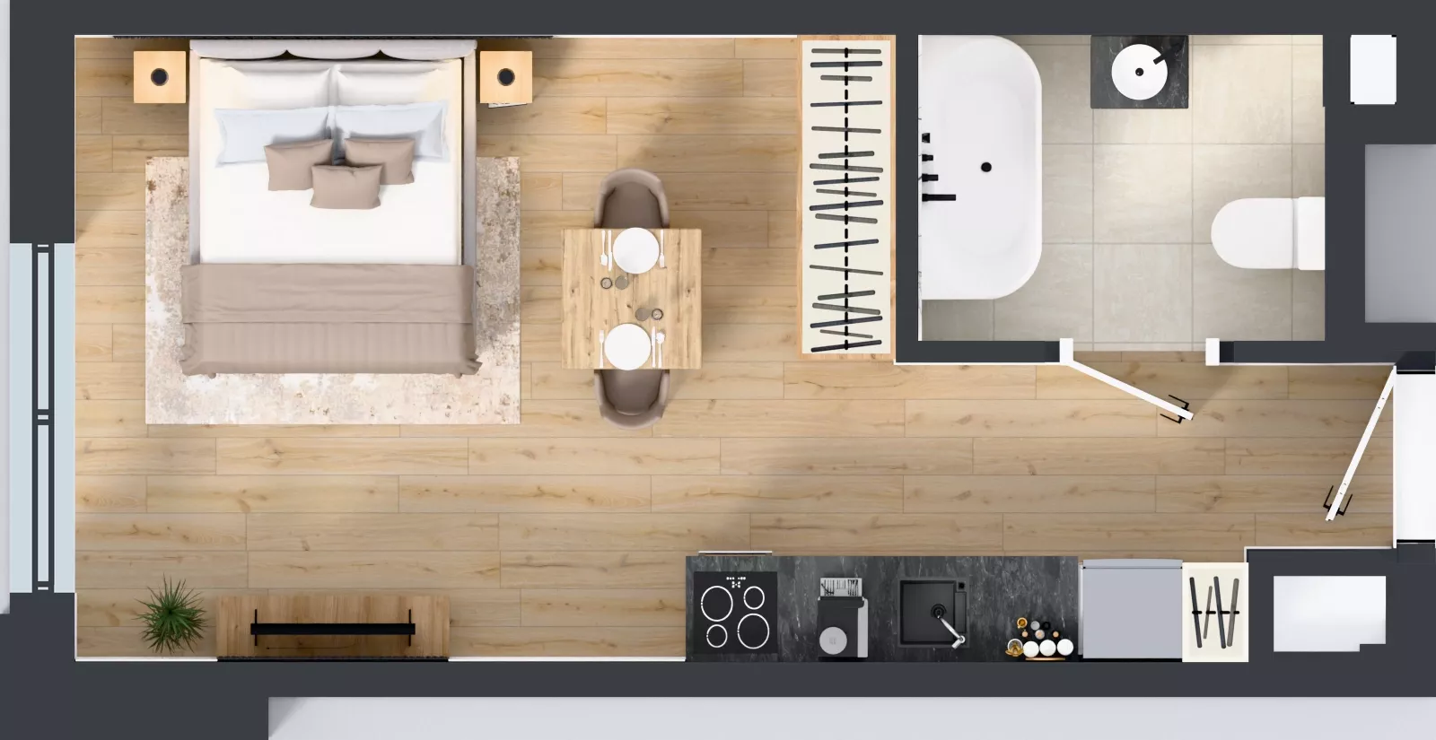 1 pokój, lokal inwestycyjny 28,22 m², piętro 4, oferta nr M428, Museo, Gdańsk, Śródmieście, ul. Żabi Kruk 14