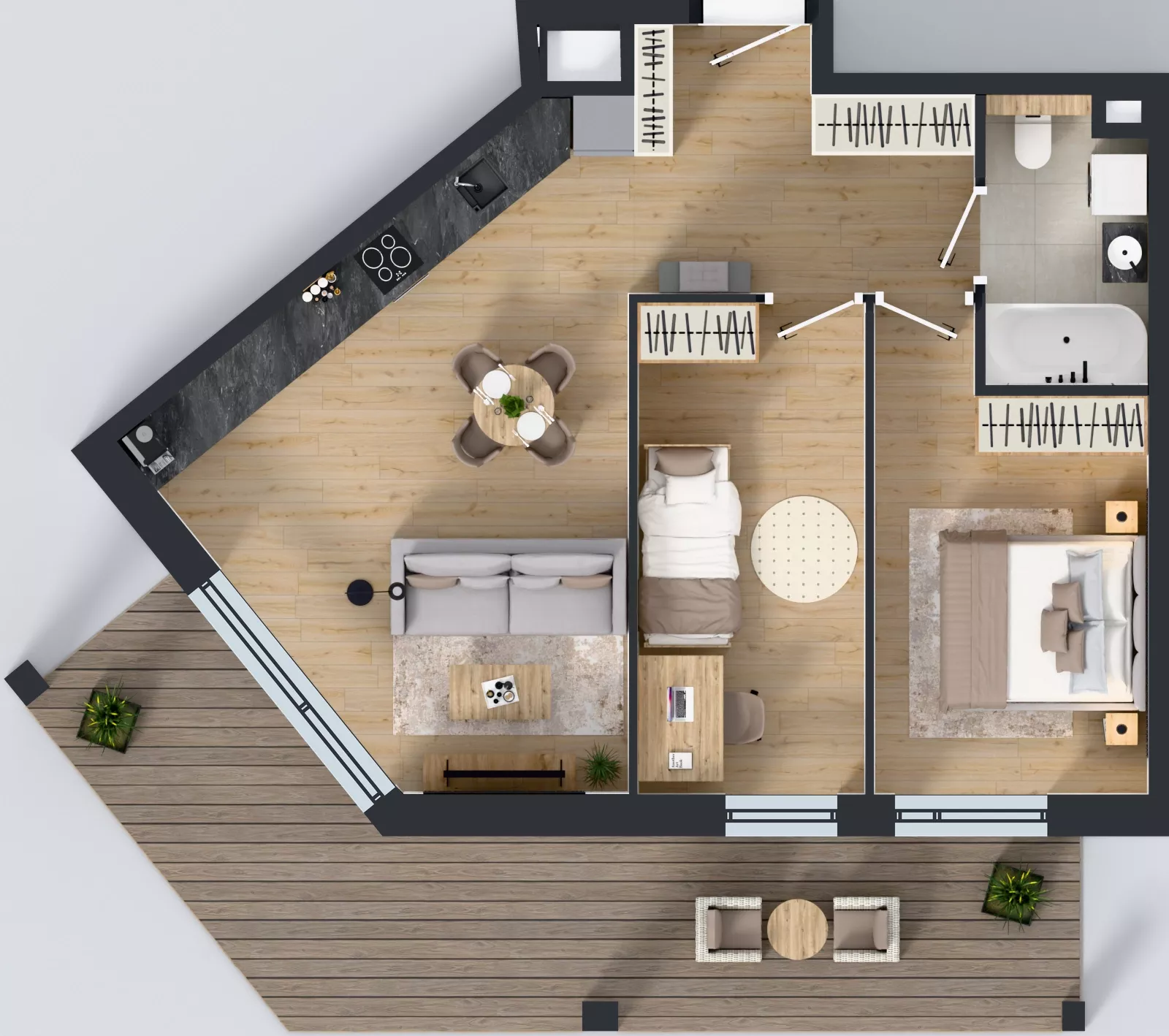 3 pokoje, mieszkanie 57,55 m², piętro 5, oferta nr A5/10, Orzechowa 2, Warszawa, Włochy, Okęcie, ul. Orzechowa 1