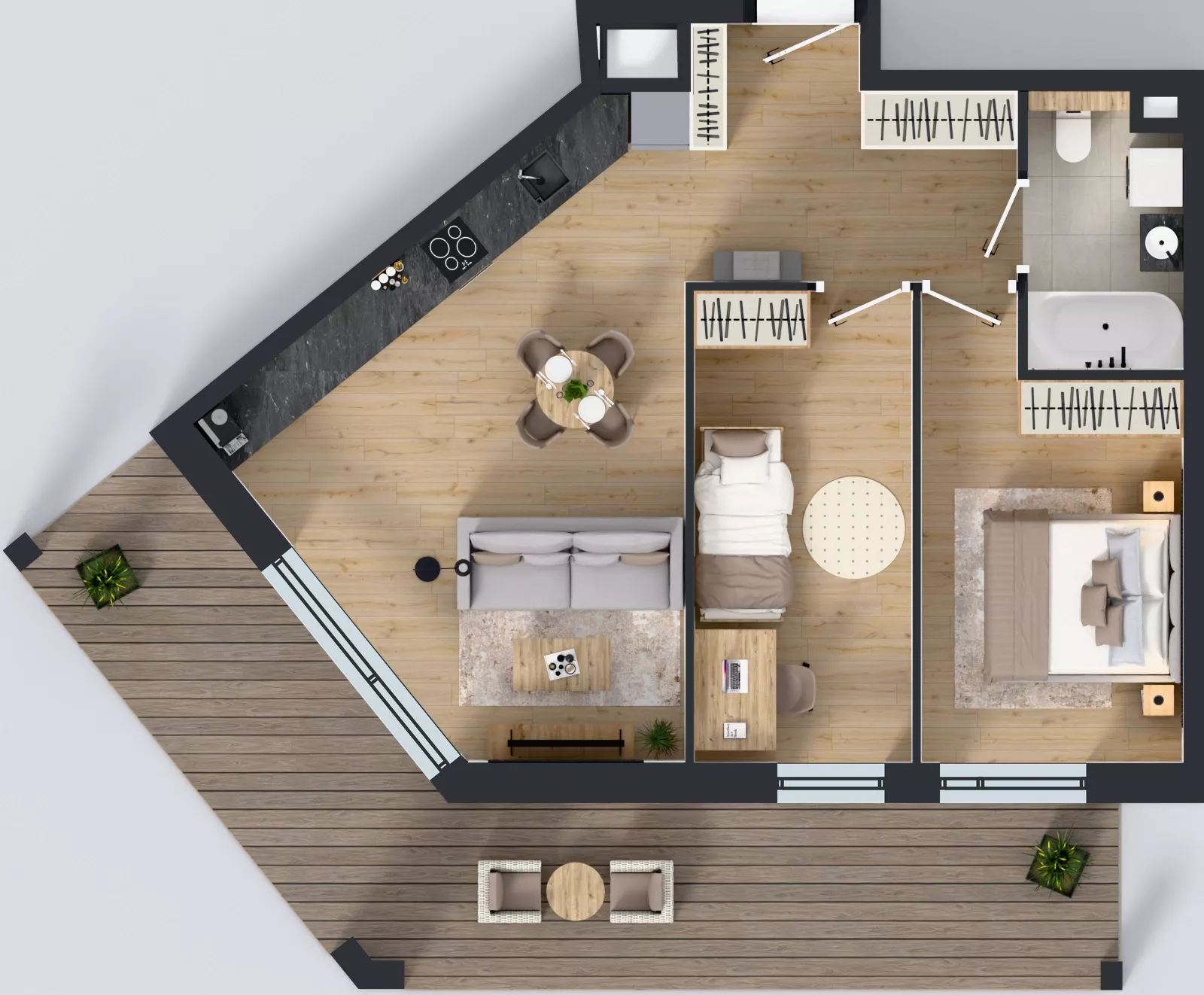 3 pokoje, mieszkanie 57,55 m², piętro 2, oferta nr A2/10, Orzechowa 2, Warszawa, Włochy, Okęcie, ul. Orzechowa 1