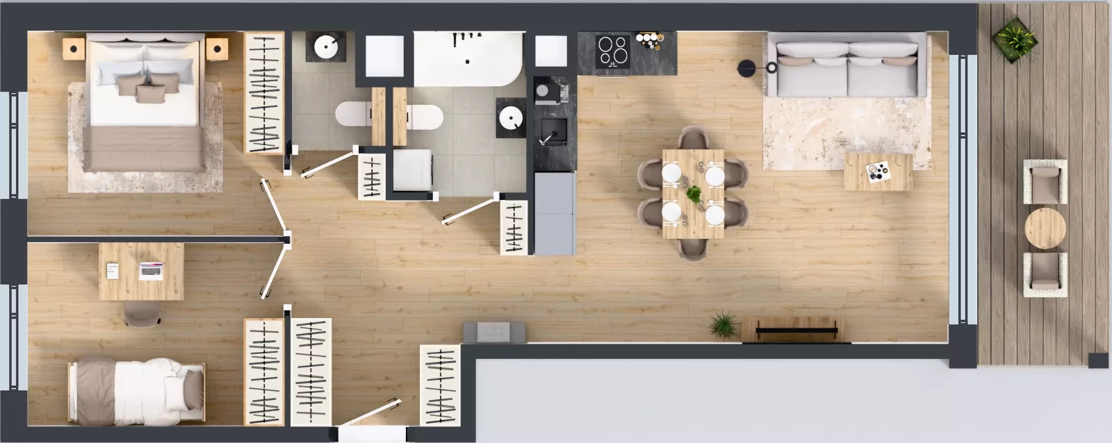 3 pokoje, mieszkanie 66,19 m², piętro 2, oferta nr A2/15, Orzechowa 2, Warszawa, Włochy, Okęcie, ul. Orzechowa 1