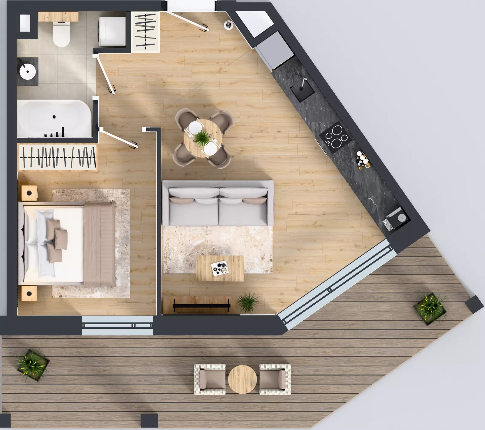 2 pokoje, mieszkanie 40,82 m², piętro 4, oferta nr A4/09, Orzechowa 2, Warszawa, Włochy, Okęcie, ul. Orzechowa 1
