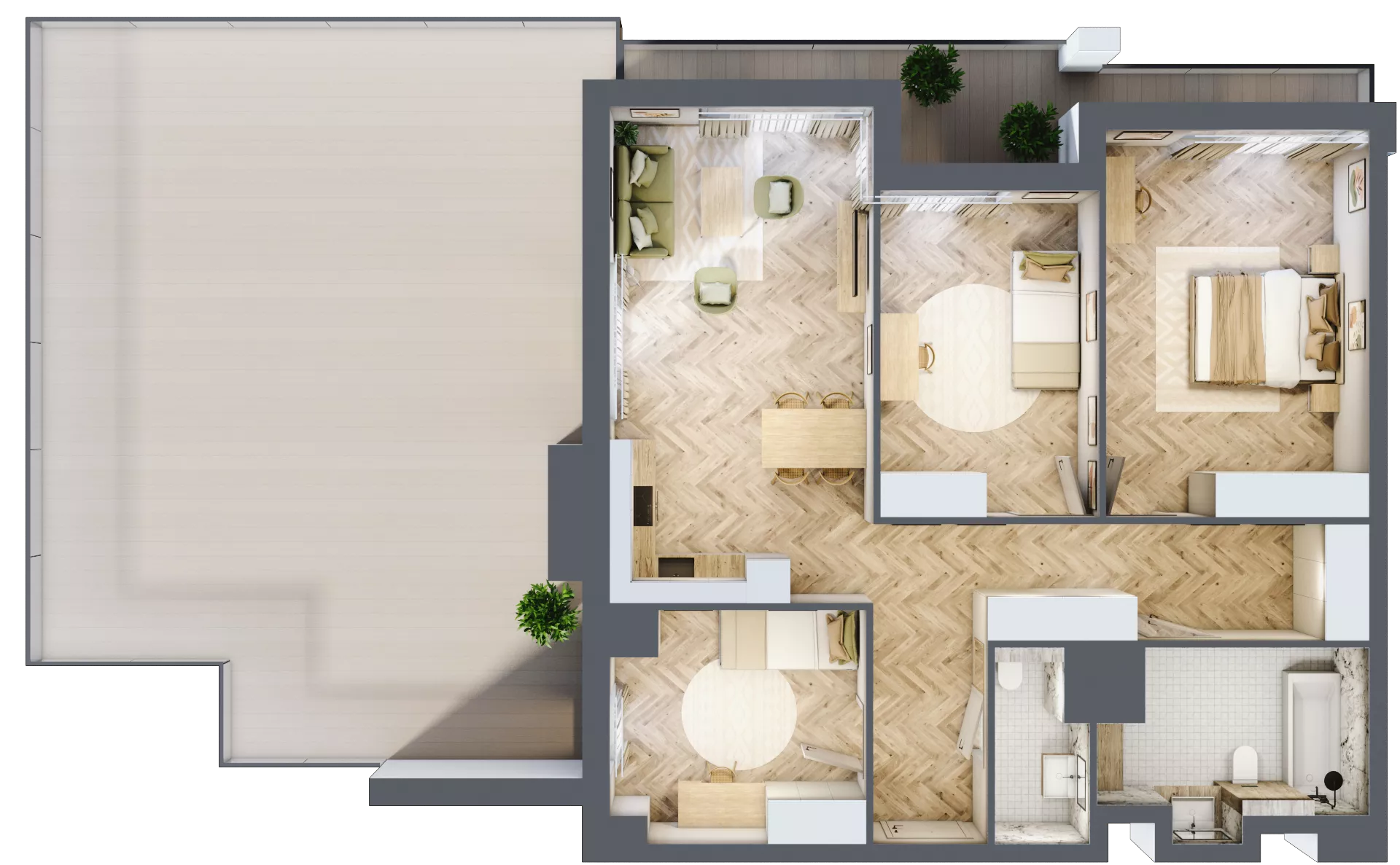 4 pokoje, apartament 86,41 m², piętro 3, oferta nr M.3.15, Marimonte - Apartamenty Mieszkalne, Warszawa, Bielany, Marymont-Kaskada, ul. Marymoncka 4