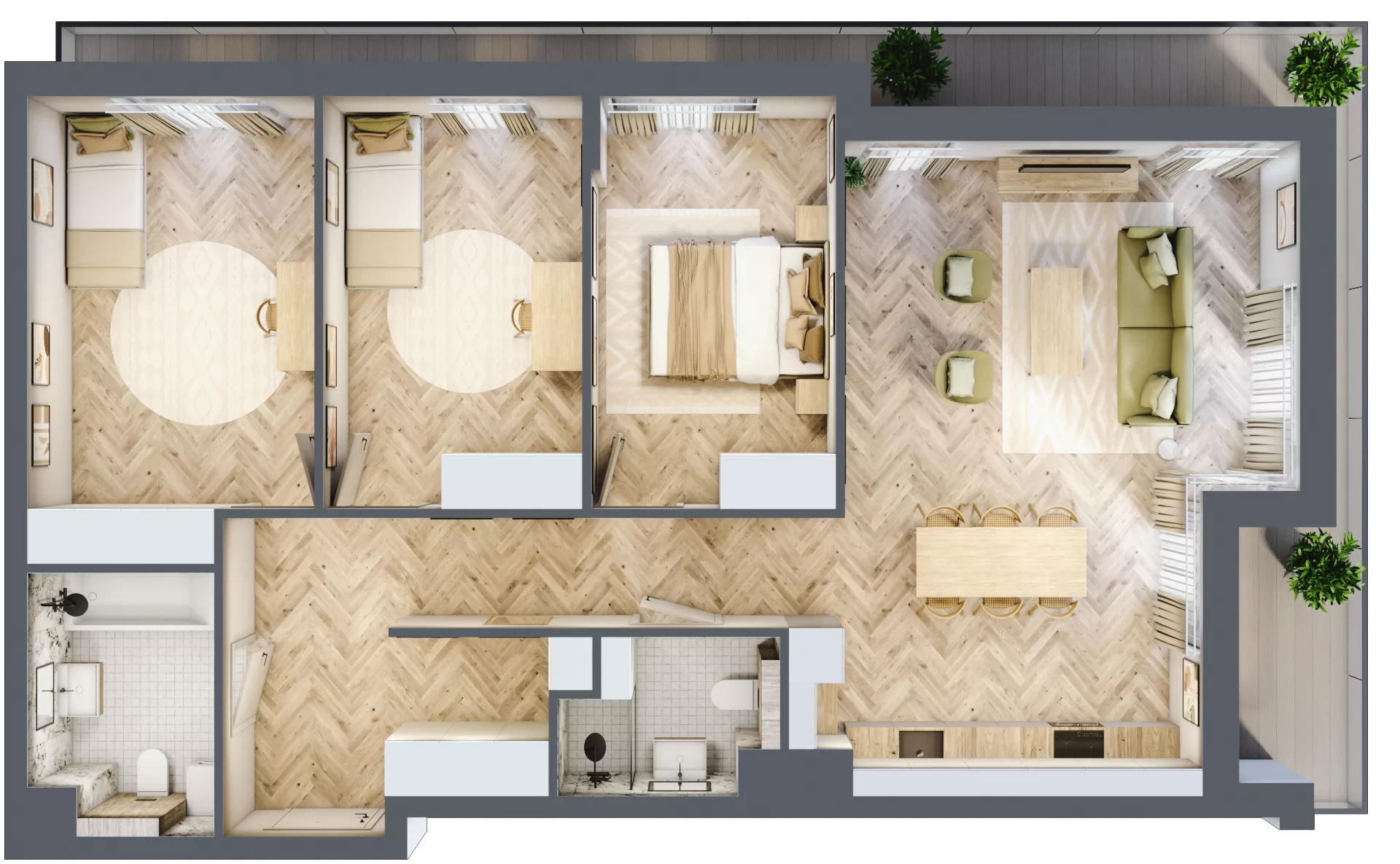 4 pokoje, apartament 101,81 m², piętro 1, oferta nr M.1.10, Marimonte - Apartamenty Mieszkalne, Warszawa, Bielany, Marymont-Kaskada, ul. Marymoncka 4