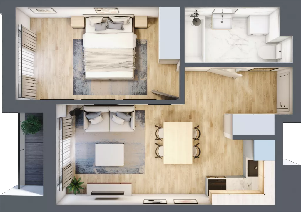 2 pokoje, lokal inwestycyjny 38,83 m², piętro 4, oferta nr M326, Museo, Gdańsk, Śródmieście, ul. Żabi Kruk 14