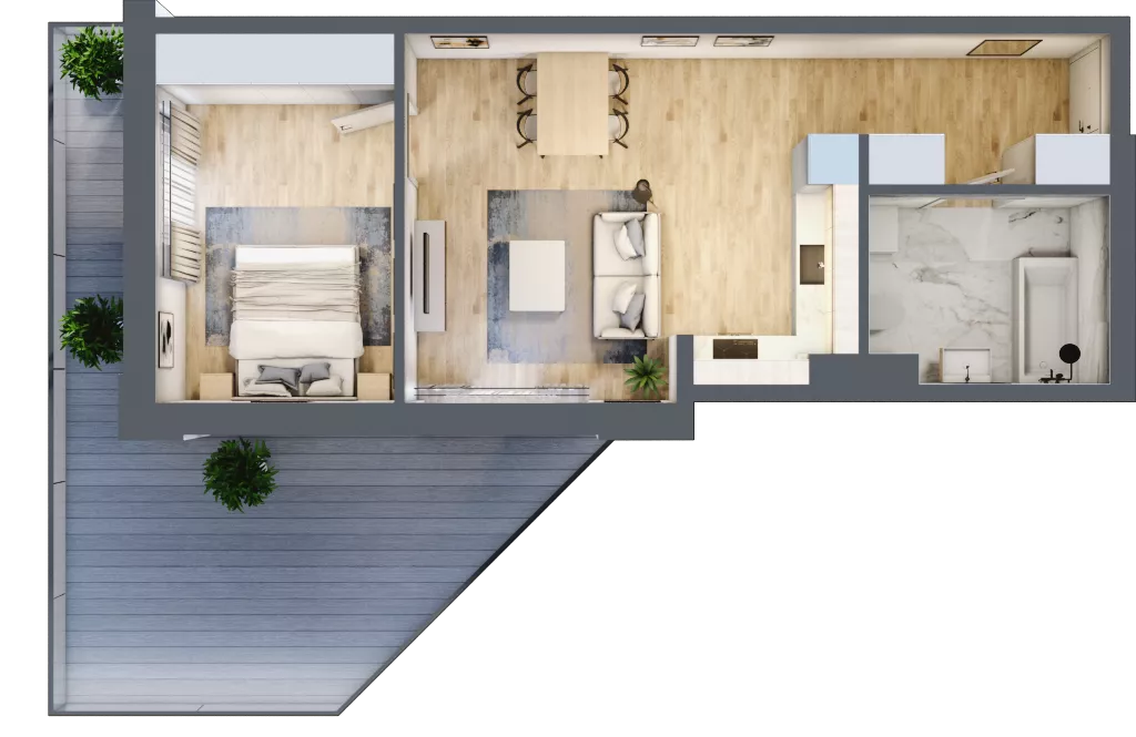 2 pokoje, lokal inwestycyjny 47,46 m², piętro 2, oferta nr M131, Museo, Gdańsk, Śródmieście, ul. Żabi Kruk 14