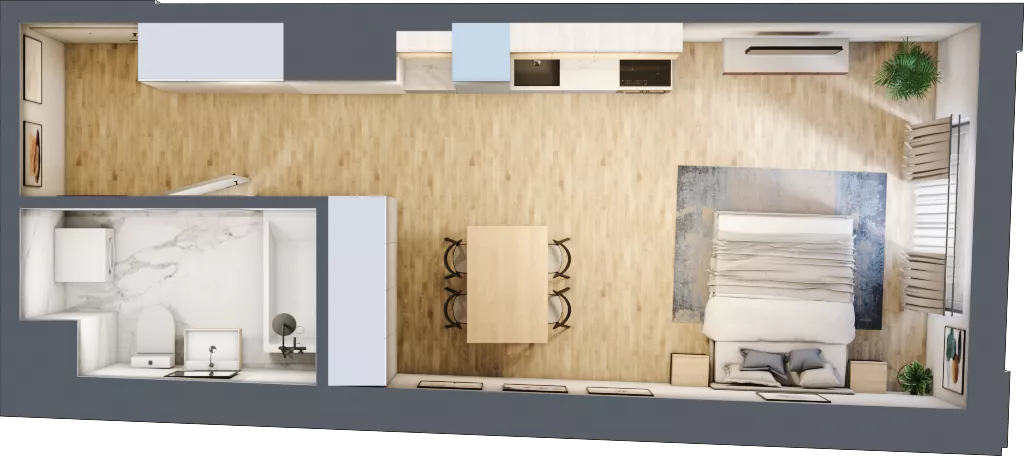 1 pokój, lokal inwestycyjny 36,31 m², piętro 7, oferta nr M622, Museo, Gdańsk, Śródmieście, ul. Żabi Kruk 14
