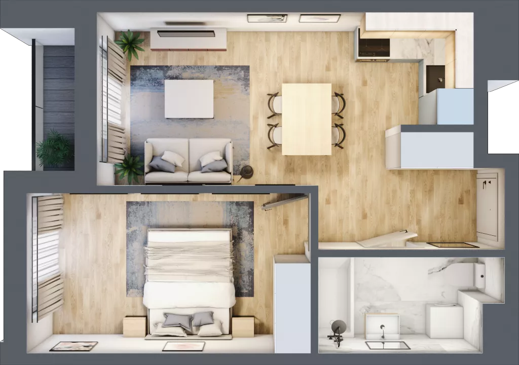 2 pokoje, lokal inwestycyjny 38,83 m², piętro 7, oferta nr M627, Museo, Gdańsk, Śródmieście, ul. Żabi Kruk 14