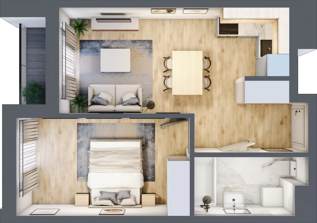 2 pokoje, lokal inwestycyjny 38,83 m², piętro 2, oferta nr M127, Museo, Gdańsk, Śródmieście, ul. Żabi Kruk 14