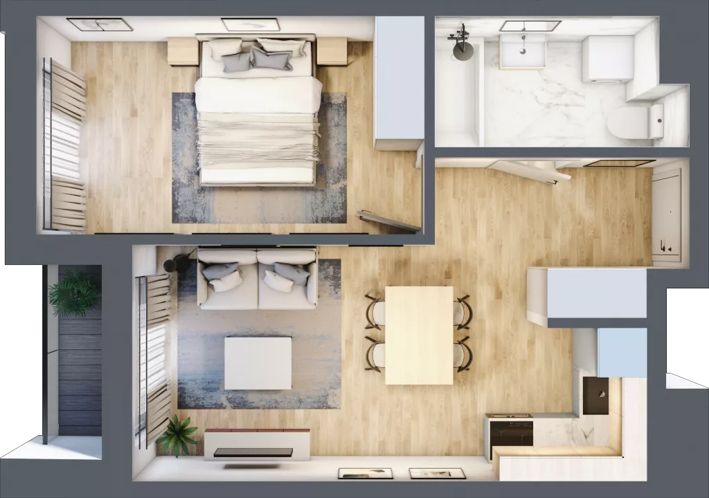 2 pokoje, lokal inwestycyjny 38,83 m², piętro 6, oferta nr M526, Museo, Gdańsk, Śródmieście, ul. Żabi Kruk 14
