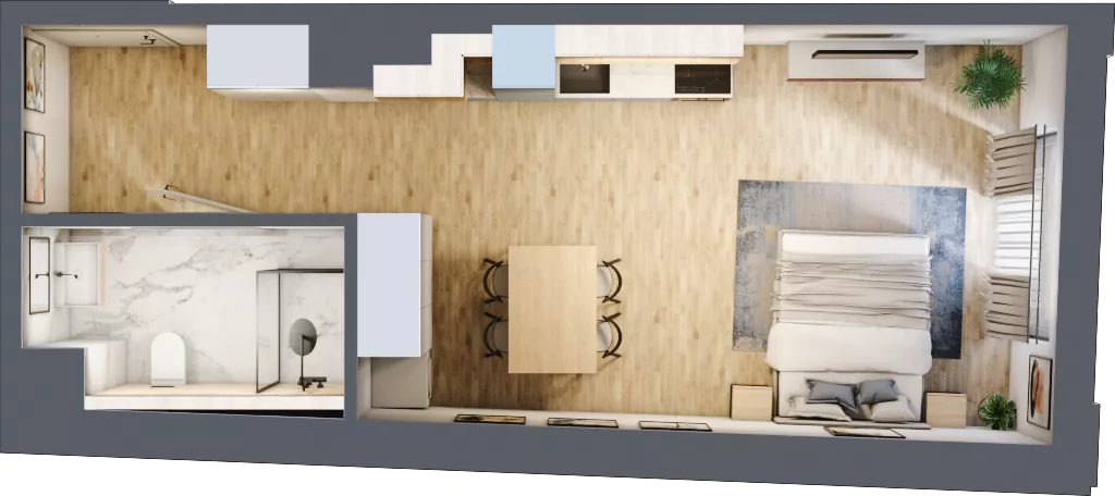 1 pokój, lokal inwestycyjny 36,44 m², piętro 5, oferta nr M422, Museo, Gdańsk, Śródmieście, ul. Żabi Kruk 14