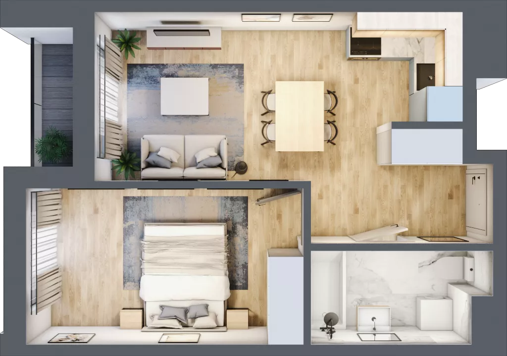 2 pokoje, lokal inwestycyjny 38,83 m², piętro 3, oferta nr M227, Museo, Gdańsk, Śródmieście, ul. Żabi Kruk 14