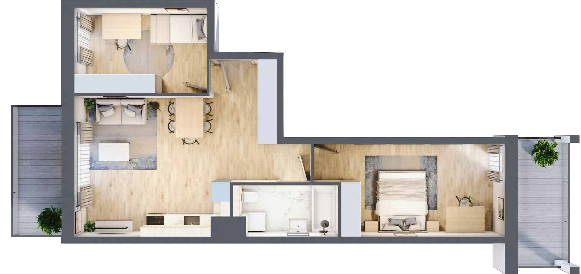 3 pokoje, mieszkanie 60,41 m², piętro 3, oferta nr A3/12, Orzechowa 2, Warszawa, Włochy, Okęcie, ul. Orzechowa 1