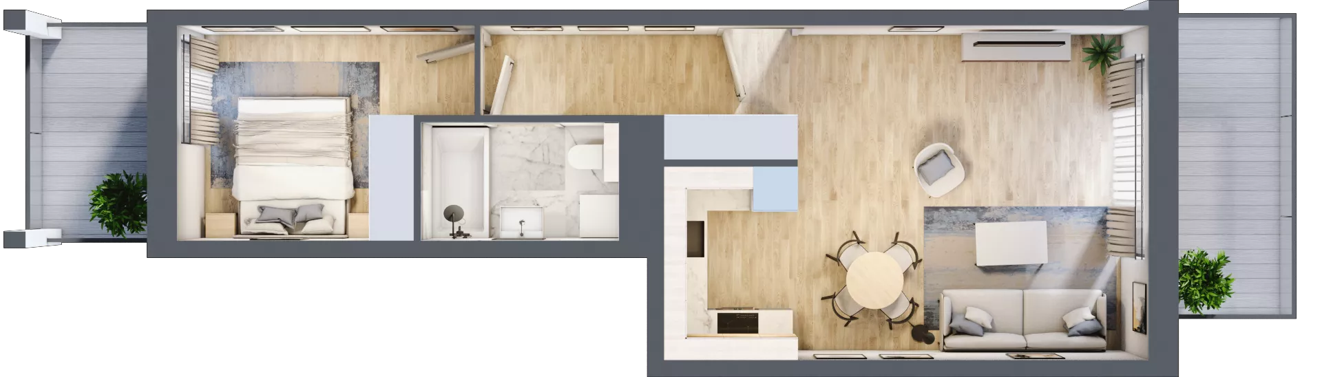 2 pokoje, mieszkanie 46,21 m², piętro 5, oferta nr A5/07, Orzechowa 2, Warszawa, Włochy, Okęcie, ul. Orzechowa 1