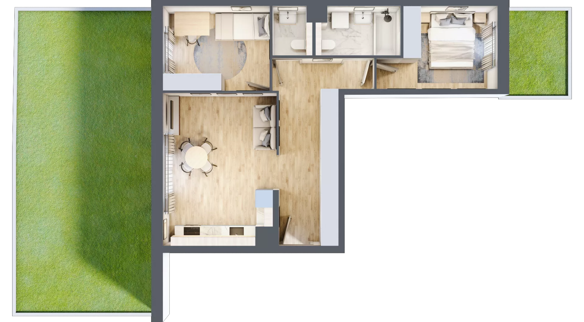 3 pokoje, mieszkanie 62,09 m², parter, oferta nr B0/04, Orzechowa 2, Warszawa, Włochy, Okęcie, ul. Orzechowa 1